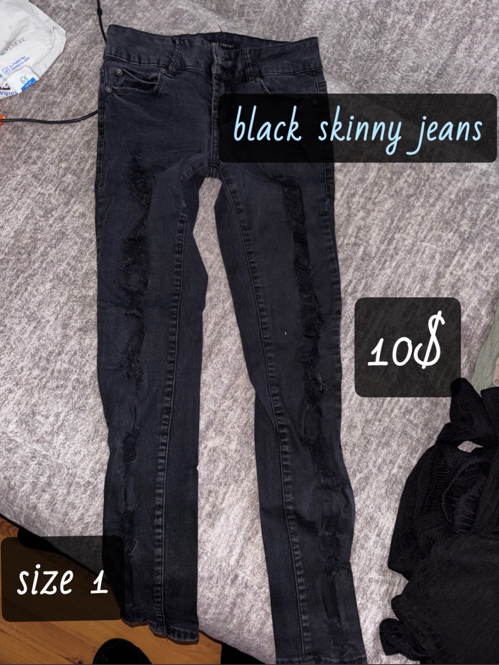 Black Skinny Jeans - Women's Size 1